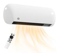 Chauffage soufflant mural 2000W chauffage céramique PTC radiateur réglable timer oscillant télécommande blanc