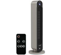 HomCom Chauffage soufflant oscillant 1100/2200 W – radiateur PTC, télécommande incluse – Noir