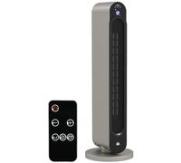 HOMCOM Chauffage soufflant oscillant 1100/2200 W - Mini radiateur céramique PTC - télécommande Incluse - Chauffage d'appoint Noir