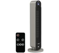 HomCom Chauffage soufflant oscillant 1100/2200 W – radiateur PTC, télécommande incluse – Noir