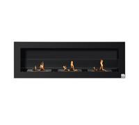HOMCOM Cheminée bioéthanol insert cheminée encastrable 3 brûleurs 3 L au total, environ 3 h de durée de combustion 120L x 15l x 40H cm Aosom France