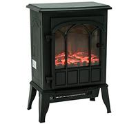 HOMCOM Cheminée électrique sur Pied 1000/2000 W Effet Flamme LED Noir