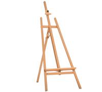 HOMCOM Chevalet d'artiste sur pieds inclinaison et hauteur réglable dim. 65L x 44l x 174-230H cm bois de hêtre clair