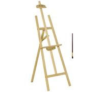 HOMCOM Chevalet d'Artiste sur Pieds 51,5x71,5x134,5cm Bois de Pin Naturel