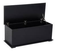 HOMCOM Coffre de rangement coffre à jouets grande capacité de rangement charnière verrouillée en bois 100 x 40 x 40 cm noir
