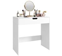 HOMCOM Coiffeuse avec Tiroir Moderne pour Chambre 75 x 40 x 75 cm Blanc