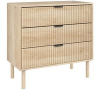 HOMCOM Commode 3 tiroirs, 31" Large, Pieds en Bois | Commode moderne, pour salon, entrée