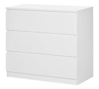 HOMCOM Commode 3 tiroirs, Meuble de rangement épuré pour chambre, intérieur, 80l x 39P x 73H cm