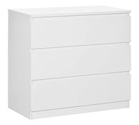 HOMCOM Commode 3 tiroirs, Meuble de Rangement étroit sans poignées, chiffonnier, Style Moderne, Commode pour Chambre à Coucher, Salon, Couloir, 80 x 39 x 73 cm, Blanc