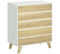 HOMCOM - Commode - Panneaux de particules - 80x40x95cm - Bois naturel