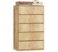HOMCOM - Commode - Panneaux de particules - 60x39x100cm - bois naturel