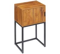 HOMCOM Console au design industriel, Table d'appoint, Buffet, 1 placard, Brun + Noir