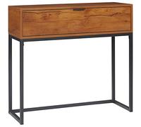 HOMCOM Console Meuble, Table Console, Console entrée Style Moderne, Table d'entrée étroite avec tiroir et Pieds en Acier, Bout de canapé, pour Salon, entrée, Couloir, 80 x 30 x 76 cm, Marron