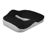 HOMCOM Coussin chaise bureau en mousse à mémoire - coussin coccyx ergonomique avec fond antidérapant et housse en maille