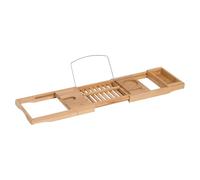 Homcom® Coussin de Pont de Baignoire Baignoire Baignoire Baignoire Plateau Étagère Baignoire, Bambou, Naturel, 75-109 x 23,5 x 4 cm (modell3)