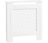 HOMCOM Couvercle de radiateur cache radiateur grille croisée pour salon chambre à coucher en bois 78l x 19P x 82H cm blanc