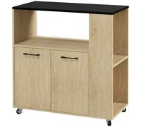 HOMCOM Desserte chariot cuisine multi rangements avec roulettes 75 x 40 x 80,5 cm