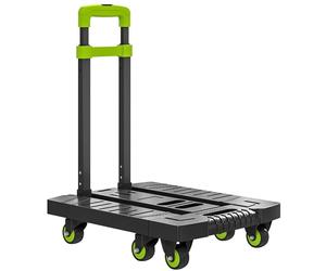 HOMCOM Diable de transport pliable en métal avec roues et poignée réglable max. 200 kg 102 cm Chariot de transport avec corde de serrage Diable empilable pour déménagement, atelier, entrepôt