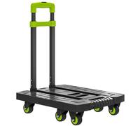 HOMCOM Diable Pliant en Métal avec Roues Et Poignée Réglable 102cm | Max 200 Kg, Chariot Polyvalent Avec Sangle, Pour Déménagement, Atelier, Entrepôt.