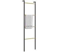 HOMCOM Échelle Porte-Serviettes 49 x 167,5 cm avec 4 Barres, Gain de Place, pour Serviettes de Bain, vêtements, couvertures, journaux, Acier Noir