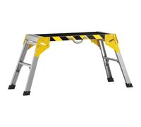 HOMCOM Établi Pliant Aluminium avec Poignée 110 x 32 x 50 cm Argenté | Établi de Serrage en Aluminium, Table de Travail Robuste, Design Antidérapant, Bandes Réfléchissantes, Capacité 150 kg