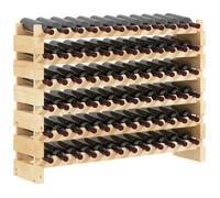 HOMCOM Étagère à bouteilles casier à vin range bouteilles horizontal 6 niveaux 72 bouteilles max. dim. 114L x 28l x 85H cm bois de pin massif
