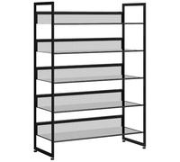 HOMCOM Étagère à Chaussures 5 étagères, 15 Paires, Noir | Étagère à chaussures, rangement gain de place, organisateur de chaussures pour entrée, couloir