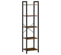 HOMCOM Étagère bibliothèque industriel 5 étagères Dim.40L x 30l x 154H cm