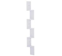 HOMCOM Étagère d'angle Murale à 5 Niveaux Hauteur 120 cm en Bois Blanc