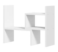 HOMCOM Étagère de bureau modulable, organisateur de bureau multifonctionnel, 2 pièces, MDF, blanc