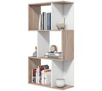 HOMCOM Étagère de Design Bibliothèque Moderne en Bois 3 Étagères 60 × 24 × 111,4cm