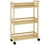 HOMCOM Étagère de Rangement de Salle de Bain 55 x 20 x 75 cm Naturel