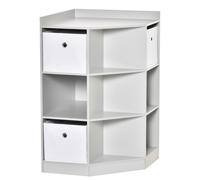 HOMCOM Étagère de rangement pour enfants, 3 tiroirs en tissu non-tissé, MDF, anti-basculement, Gris