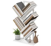 HOMCOM Étagère en Forme d'Arbre avec 5 Étagères et Système Anti-basculement pour Salon Chambre 50x24x82 cm Blanc