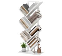 HOMCOM Étagère en Forme d'Arbre avec 7 Étagères et Système Anti-basculement pour Salon Chambre à Coucher 50x24x109 cm Blanc