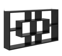 HOMCOM Étagère murale bibliothèque 8 cubes, meuble de rangement, design moderne, 85 x 14,5 x 47,5 cm, noir