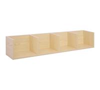 HOMCOM Étagère Murale Moderne pour 60 CD DVD 4 Cubes en Bois
