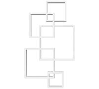 HOMCOM Étagère Murale Suspendue 9 Compartiments Blanc | Flottante, étagère murale, décoration murale, pour salon, chambre, couloir