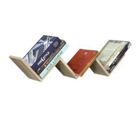 HOMCOM Etagères murale flottante - design contemporain en V - kit fixation inclus - panneaux particules chêne clair