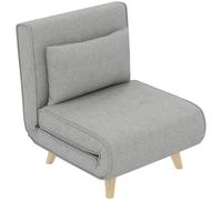 HOMCOM Fauteuil Convertible 2 en 1 chauffeuse lit 1 Place Dossier Réglable Canapé clic-clac avec Pieds en Bois et Coussin