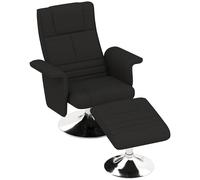 HOMCOM Fauteuil de massage avec repose-pied, dossier inclinable, 78 x 95 x 88 cm, Noir