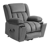 HOMCOM Fauteuil de montée électrique, Tissu doux et velouté, Ports USB