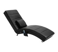 HOMCOM Fauteuil de relaxation massant Fauteuil de salon ergonomique haut dossier, avec design Zero-G en simili cuir métal mousse noir 58x163x87cm