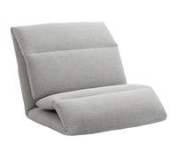 HOMCOM Fauteuil de sol canapé paresseux fauteuil convertible en lit dossier inclinable sur 5 positions 72 x 71 x 60 cm gris