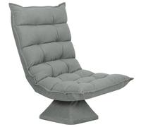 HOMCOM Fauteuil de sol paresseux fauteuil relax fauteuil salon design capitonné inclinaison dossier réglable pivotant 360°