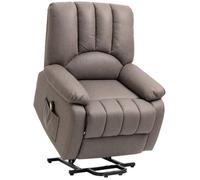 HOMCOM Fauteuil releveur électrique Relax inclinable microfibre avec repose-pied et télécommande Gris