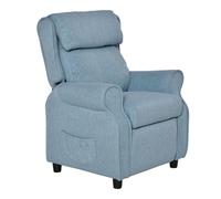 HOMCOM Fauteuil Enfant Canapé pour Enfant Chaise Inclinable avec Repose-Pieds pour Garçons et Filles de 3-5 Ans Bleu 58 x 53 x 70 cm
