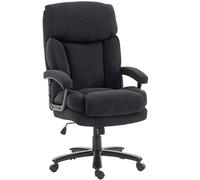 HOMCOM Fauteuil Grand Large Personnes Lourdes 204 kg Noir