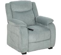 HOMCOM Fauteuil Inclinable Électrique avec Télécommande et USB, Tissu Lin, Vert