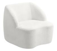 HOMCOM Fauteuil moderne avec rembourrage en polaire, fauteuil rembourré confortable pour salon, chambre à coucher, bureau à domicile, Crème